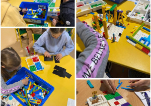 dzieci budują z klocków Lego foto1