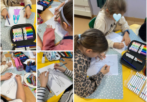 Uczniowie podczas wykonywania pracy konkursowej