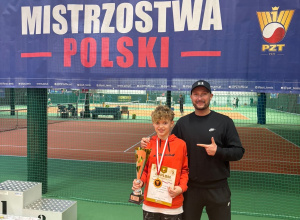 Złoty metal w Mistrzostwach Polski w tenisie do lat 12 w deblu