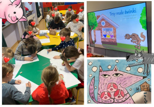 dzieci podczas zajęć edukacyjnych pt. czy warto być pracowitym?