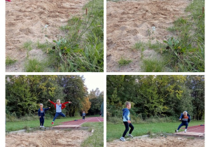 dzieci skaczą w dal