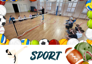 dzieci przygotowują się do zabaw sportowych w sali gimnastycznej