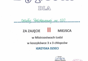 II miejsce w Mistrzostwach Łodzi w koszykówce 3x3