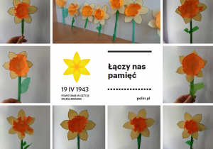 żonkile wykonane przez uczniów w ramach udziału w Akcji Żonkile foto 1
