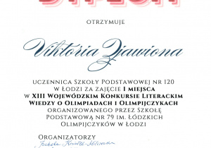 dyplom Viktorii