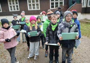 Uczniowie klasy IIIa i IIIb w Lesie Łagiewnickim