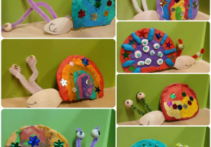 prace plastyczne przedstawiające ślimaka foto1