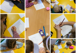 Uczniowie podczas wypełniania ankiety