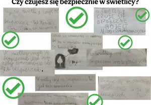 Pisemne wypowiedzi uczniów dotyczące bezpieczeństwa w świetlicy