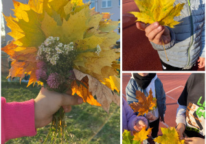 Uczniowie podczas zabaw na świeżym powietrzu