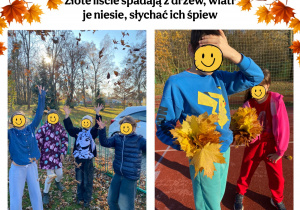 Uczniowie podczas zabaw na świeżym powietrzu