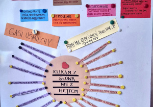 Zajęcia poświęcone bezpieczeństwu w sieci w IIIb - plakat