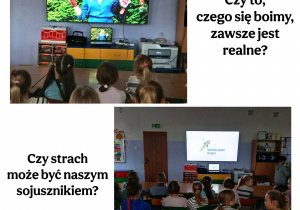 dzieci podczas zajęć z bajką terapeutyczną