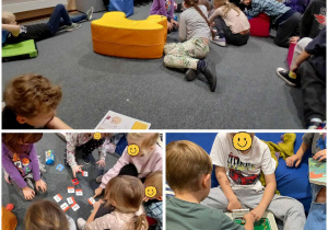 dzieci podczas zabaw w kąciku relaksu