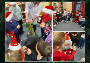 dzieci podczas zajęć mikołajkowych