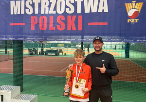 Złoty metal w Mistrzostwach Polski w tenisie do lat 12 w deblu