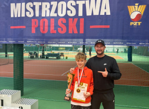 Złoty metal w Mistrzostwach Polski w tenisie do lat 12 w deblu
