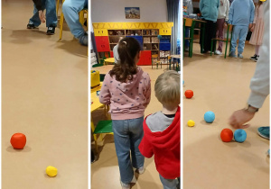 dzieci podczas gry w bule