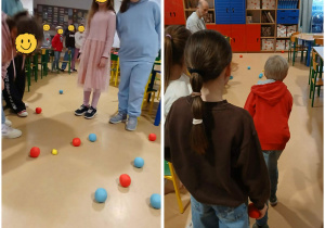 dzieci podczas gry w bule