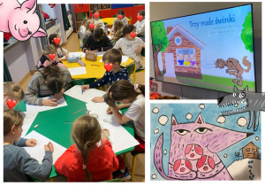 dzieci podczas zajęć edukacyjnych pt. czy warto być pracowitym?