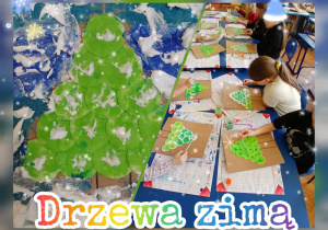 zimowe drzewo praca plastyczna