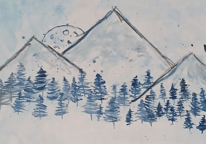 Konkurs plastyczny „Zima” w klasach trzecich