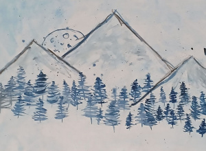 Konkurs plastyczny „Zima” w klasach trzecich