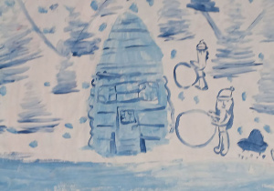 Konkurs plastyczny „Zima” w klasach trzecich