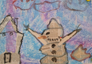 Konkurs plastyczny „Zima” w klasach trzecich