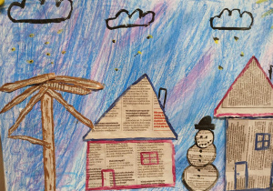 Konkurs plastyczny „Zima” w klasach trzecich