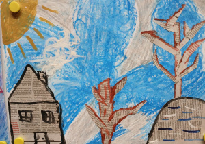 Konkurs plastyczny „Zima” w klasach trzecich