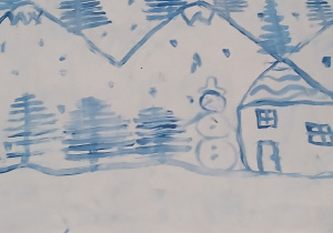 Konkurs plastyczny „Zima” w klasach trzecich