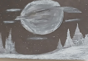 Konkurs plastyczny „Zima” w klasach trzecich