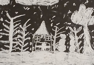 Konkurs plastyczny „Zima” w klasach trzecich