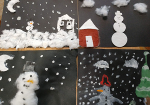 Konkurs plastyczny „Zima” w klasach trzecich