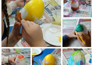 kurczaki z jaja styropianowego praca plastyczna