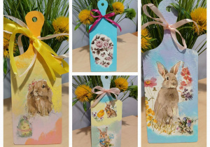 wiosenno-wielkanocne deseczki decoupage