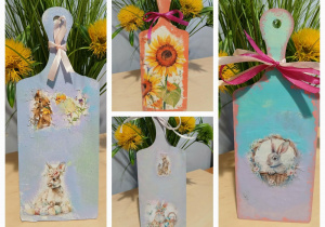 wiosenno-wielkanocne deseczki decoupage