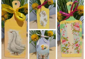 wiosenno-wielkanocne deseczki decoupage