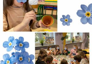 dzieci malują doniczki