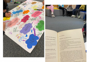 dzieci biorą udział w zajęciach edukacyjnych z bajką terapeutyczną