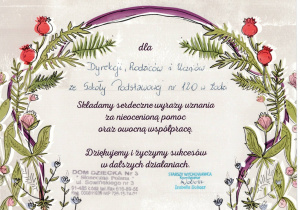 podziękowanie