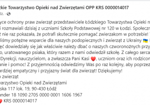 podziękowania od ŁTOnZ