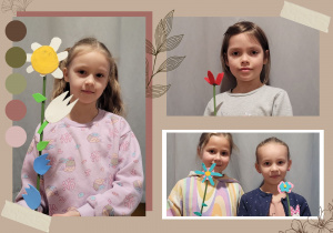 dzieci prezentują wykonane przez siebie kwiaty foto 4