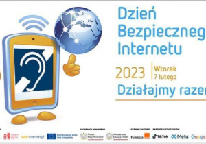 Plakat promujący wydarzenie „Dzień Bezpiecznego Internetu 2023”.