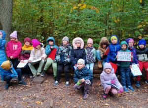 Wizyta uczniów z klasy I b w Lesie Łagiewnickim