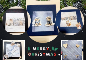 kartki bożonarodzeniowe wykonane przez dzieci
