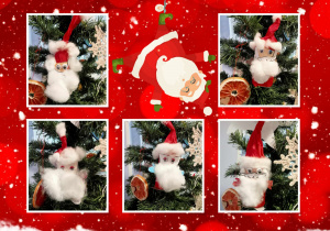 Mikołaje wykonane z rolki po papierze foto 2