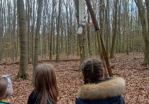Klasa IVb w Lesie Łagiewnickim - realizacja projektu „Cztery pory roku - wiosna”
