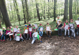 Klasy Ia i Ib w Lesie Łagiewnickim w ramach projektu "Pan Rok i jego córki"